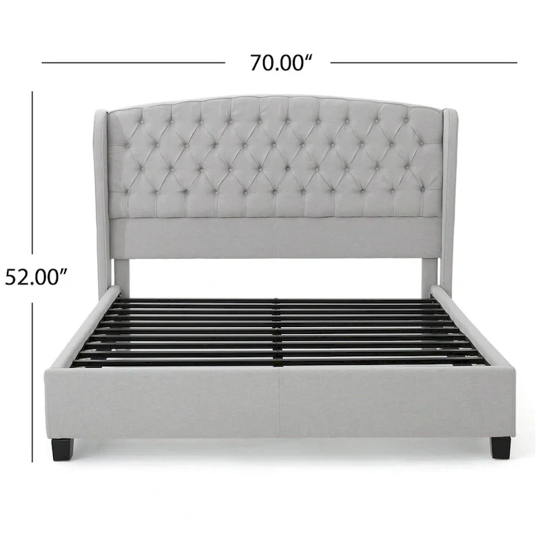 Costello Upholstered Tufted Fabric Queen Bed Set by Christopher Knight Home