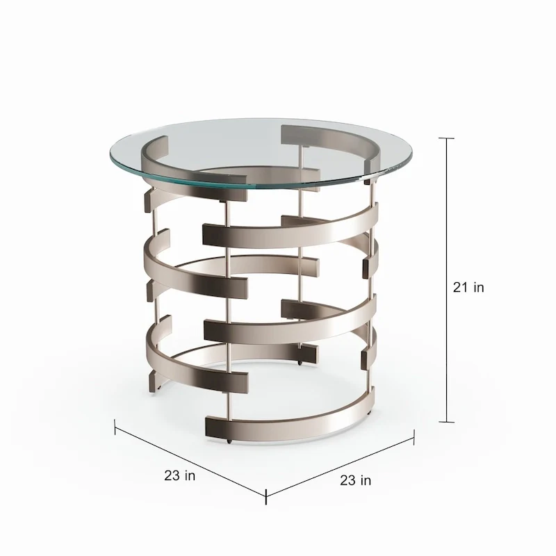 Champagne Metal Side Table