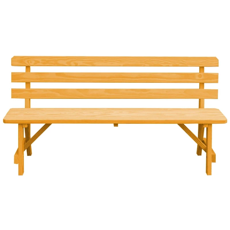 Pine 5' Traditional Backed Bench