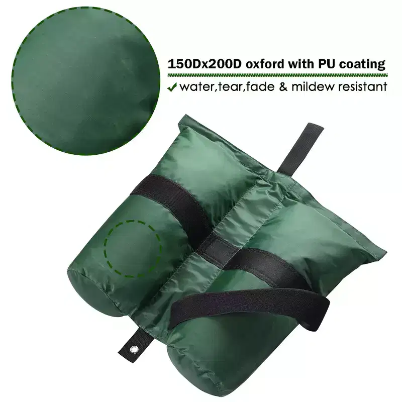 Yescom 4 Pcs Weight Sand Bag Oxford with Grommet for Outdoor Easy Pop Up Canopy Tent Gazebo Green