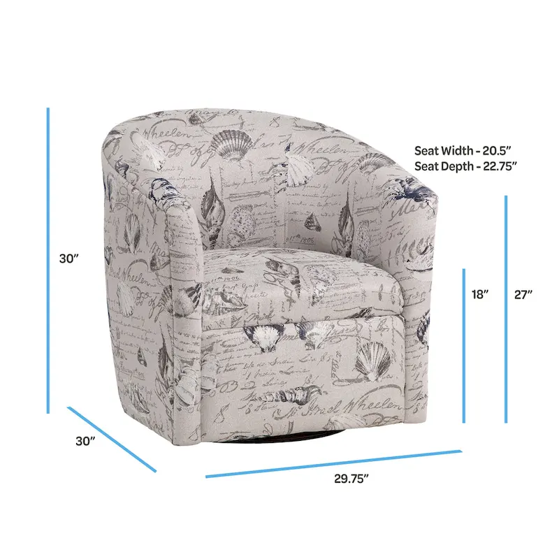 Swivel Barrel Chair