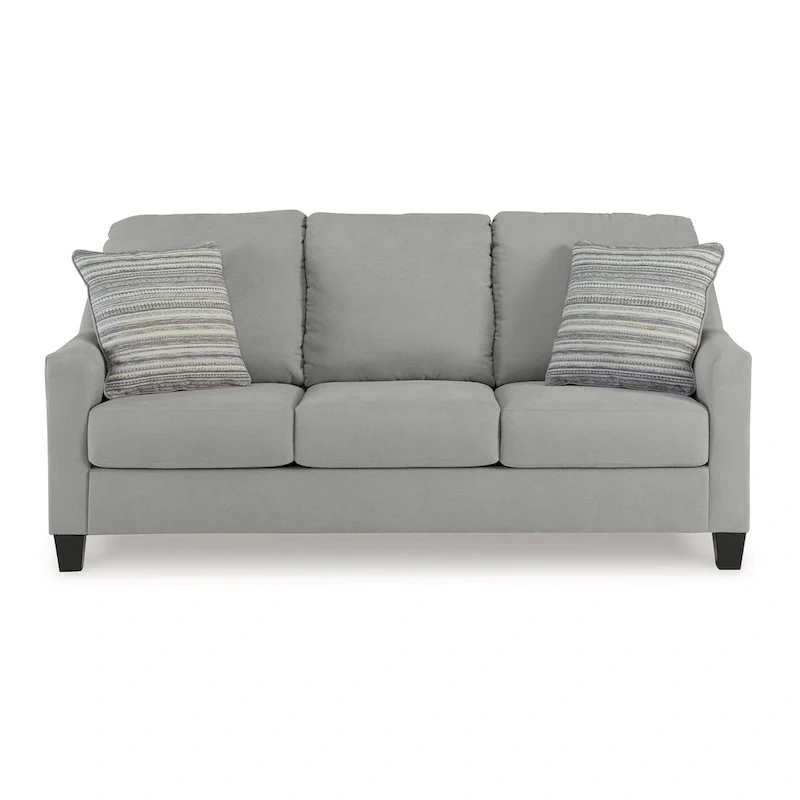 Queen Size Sofa Sleeper Bed, Gray, Bifold Memory Foam Mattress