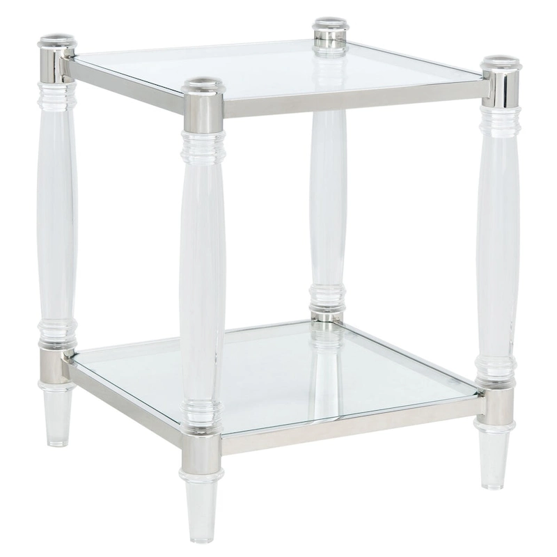 SAFAVIEH Couture Lirie Acrylic Accent Table - 20 W x 20 L x 24 H - 20Wx20Dx24H