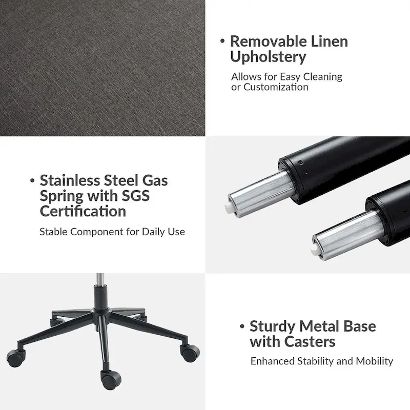 Siegfried Modern Swivel Tilting Office Chair with Removable Soft Upholstery by HULALA HOME