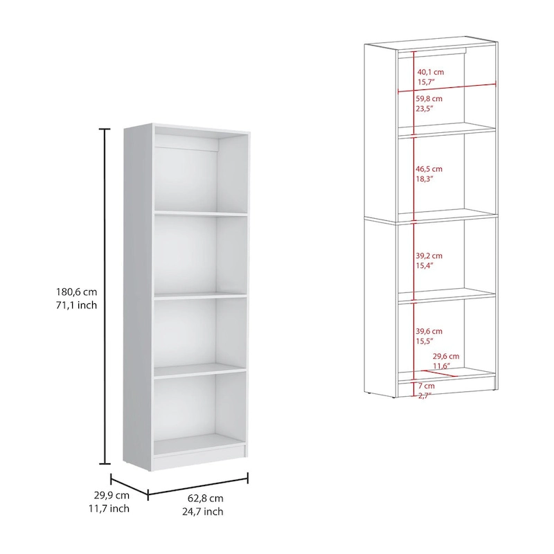 Kenyon 3pc Set 74 Wide 5-Shelf and Cabinet Bookcase