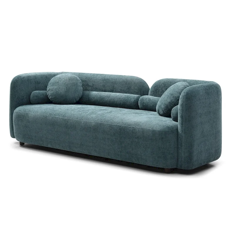 Modern 3 Seater Velvet Upholstered Comfy Couch with Legs