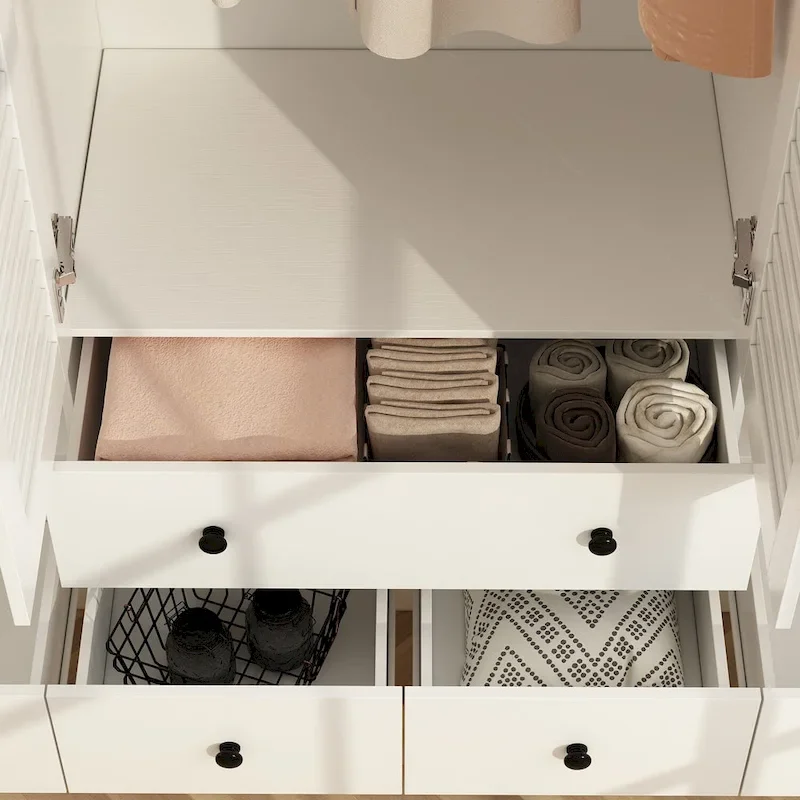 Bedroom Armoire Closet Armoire Wardrobe Closet Clothing Rod Drawer