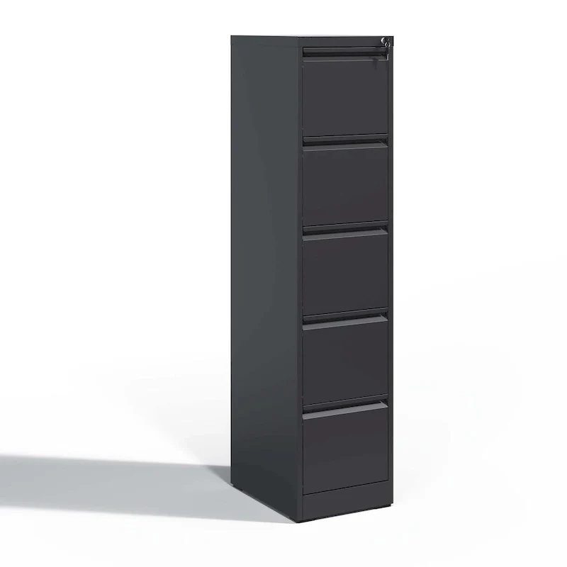 5 Drawer Metal Vertical File Cabinet with Lock
