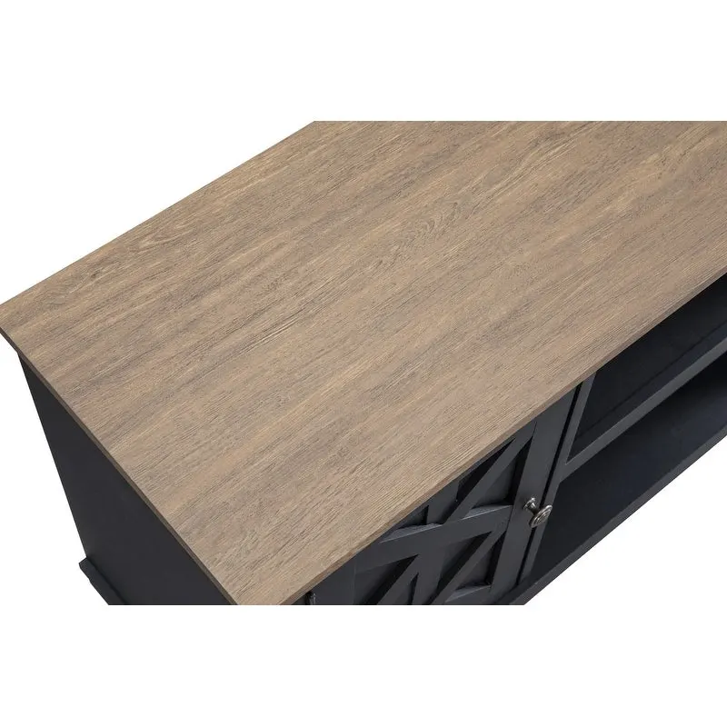 Industrial 3-Shelf Narrow End Table – Brown / Grey / Oak / Yellow