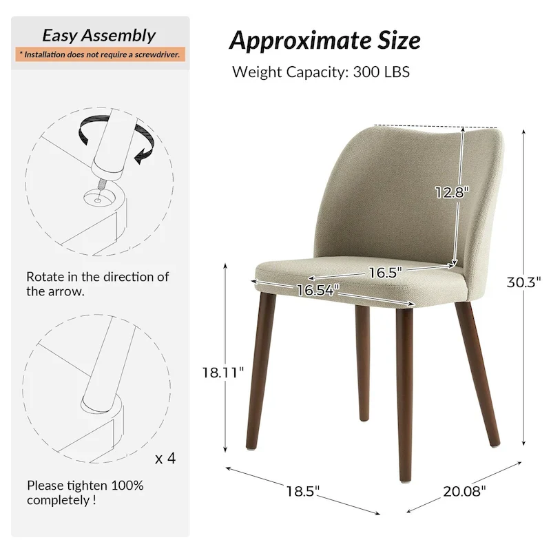 Melisa Solid Wood Dining Chair Set of 4 by HULALA HOME