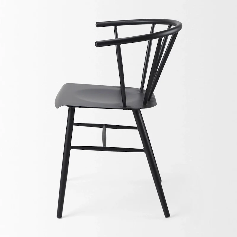 Colin Black Metal Dining Chair - 21.2 W x 21.2 D x 30.3 H