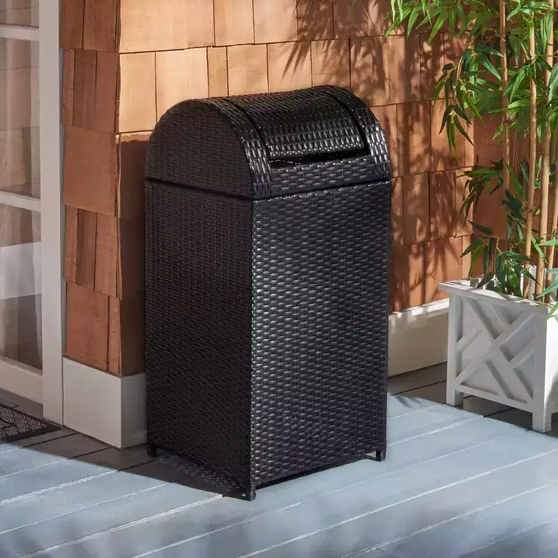 Serapis Outdoor Trash Can - Safavieh