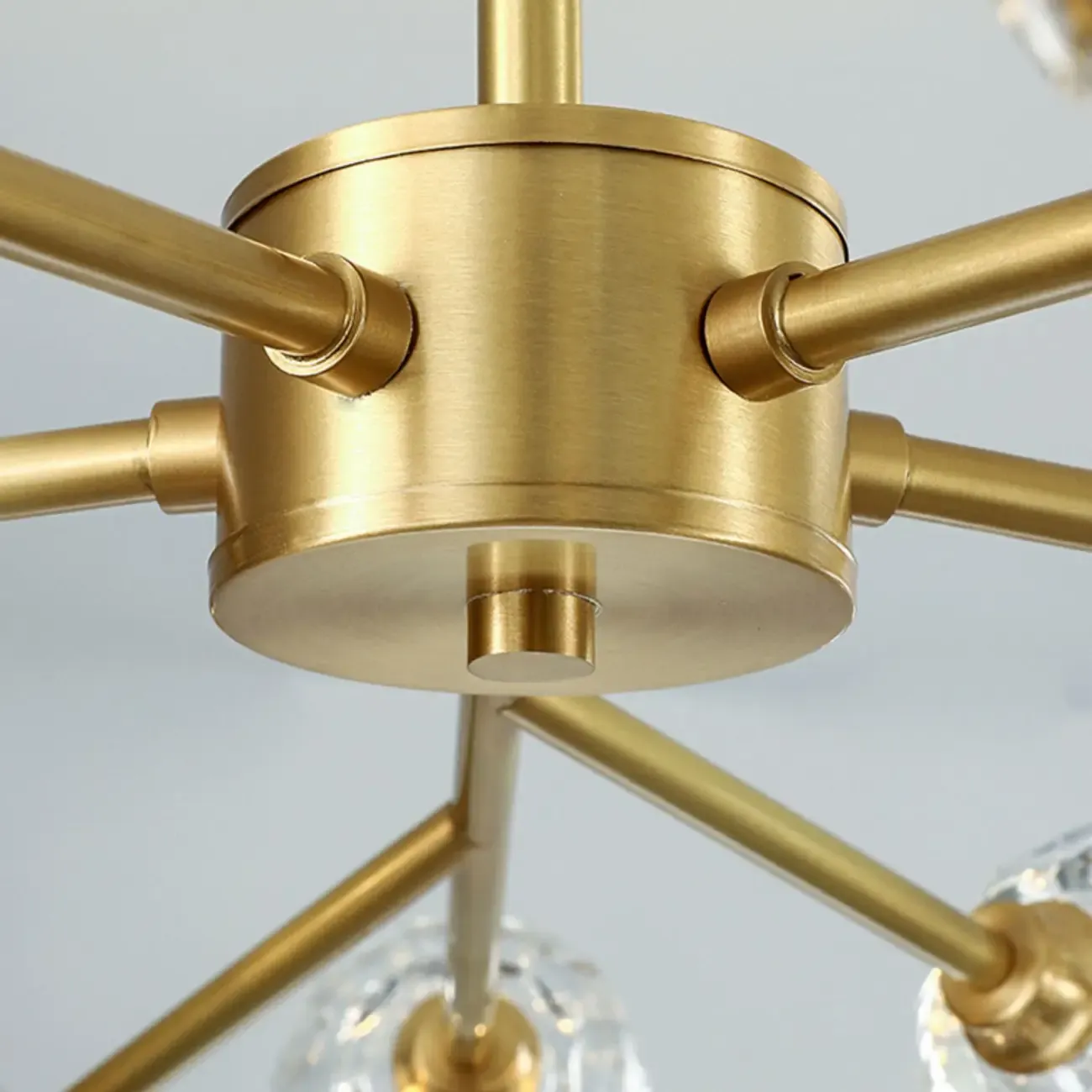 Modern Gold Globe Crystal Sputnik Chandelier
