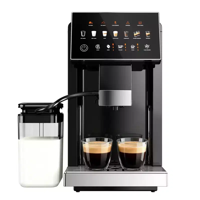 EUHOMY 20 Bar Fully Automatic Coffee and Espresso Machine, Milk Frother  Smart Touchscreen, Auto-clean, Dual Boiler Design, Black