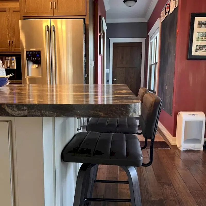 Swivel Counter Height Bar Stool with PU Leather Seat