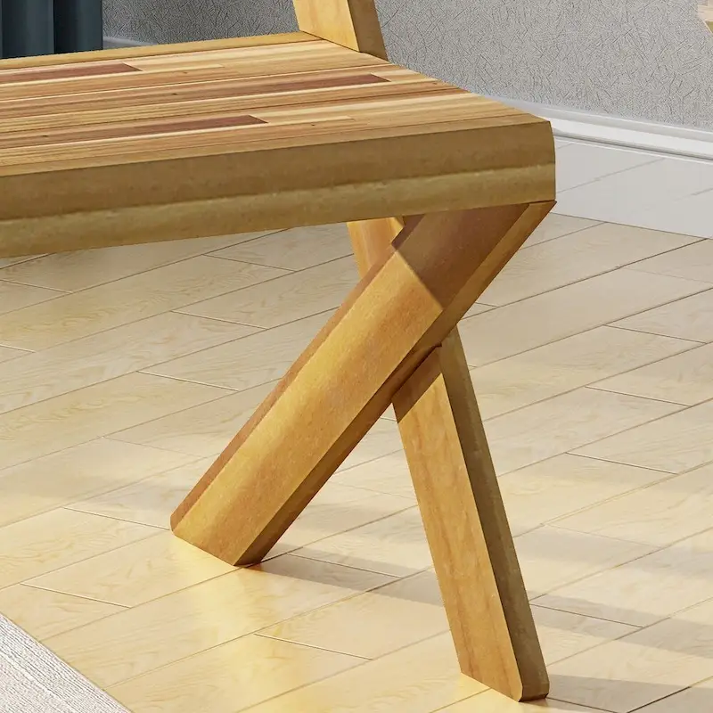 Farmhouse Acacia Wood Bench by Christopher Knight Home