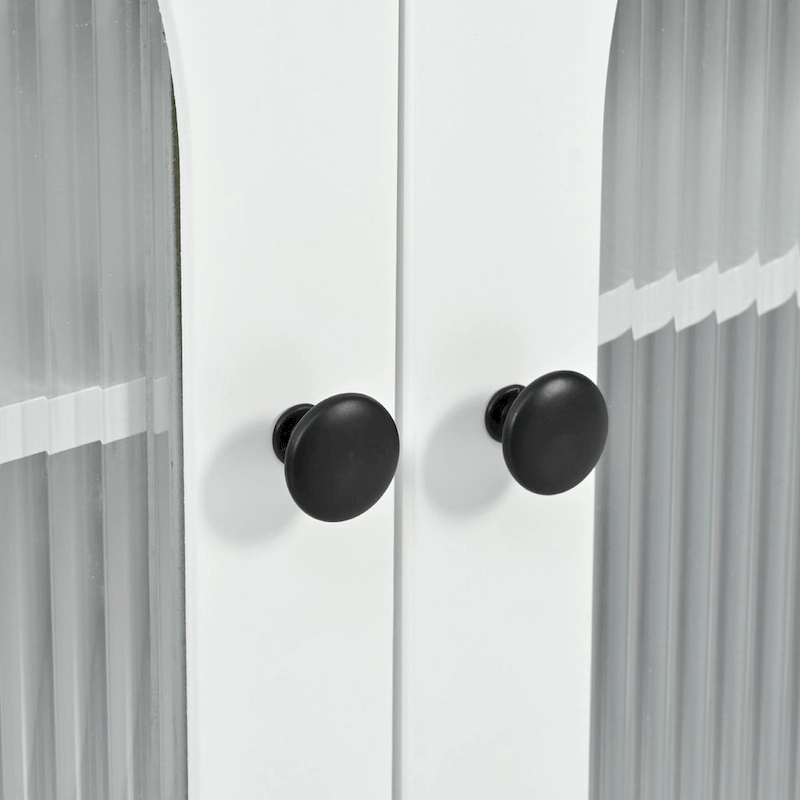 Kitchen Island With Extended Table and LED Lights