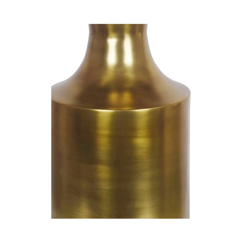 Macari Art Deco Polised Aluminum Accent Table - 14.5W x 14.5D x 21H