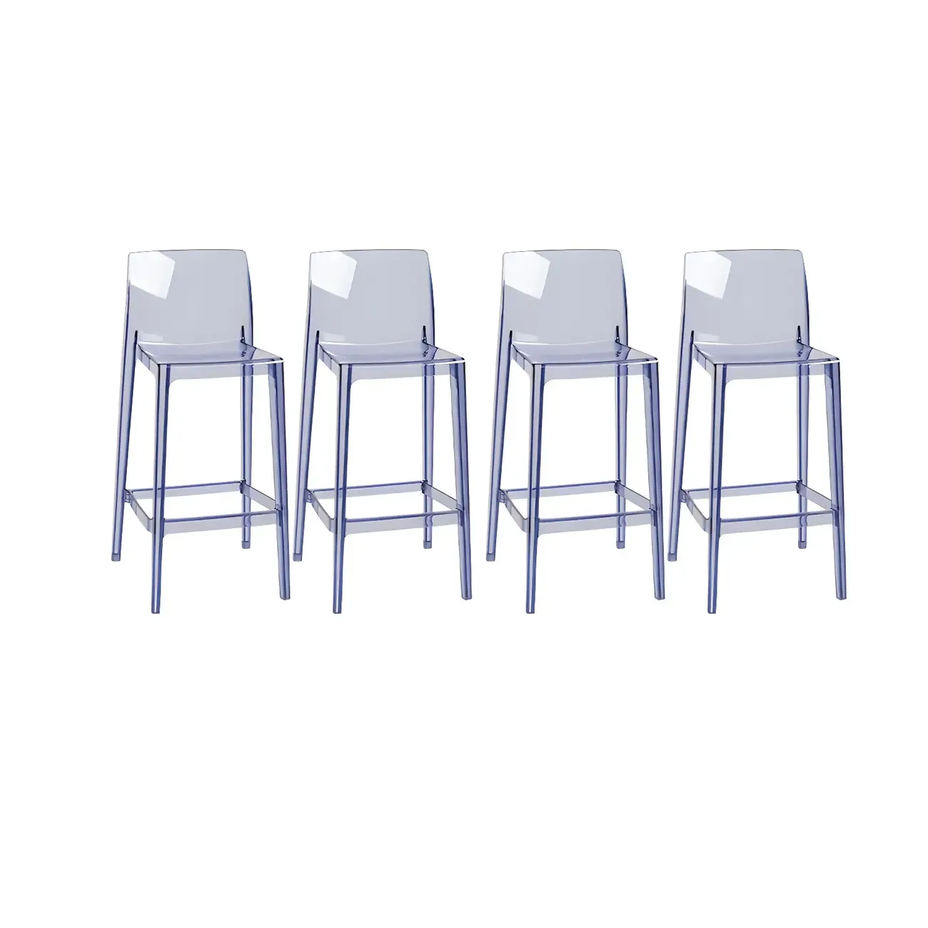 Modern Acrylic Transparent Stylish Rectangle Bar Stool