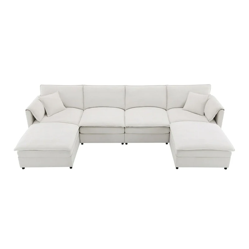 134*66  Chenille Modular Sectional Sofa