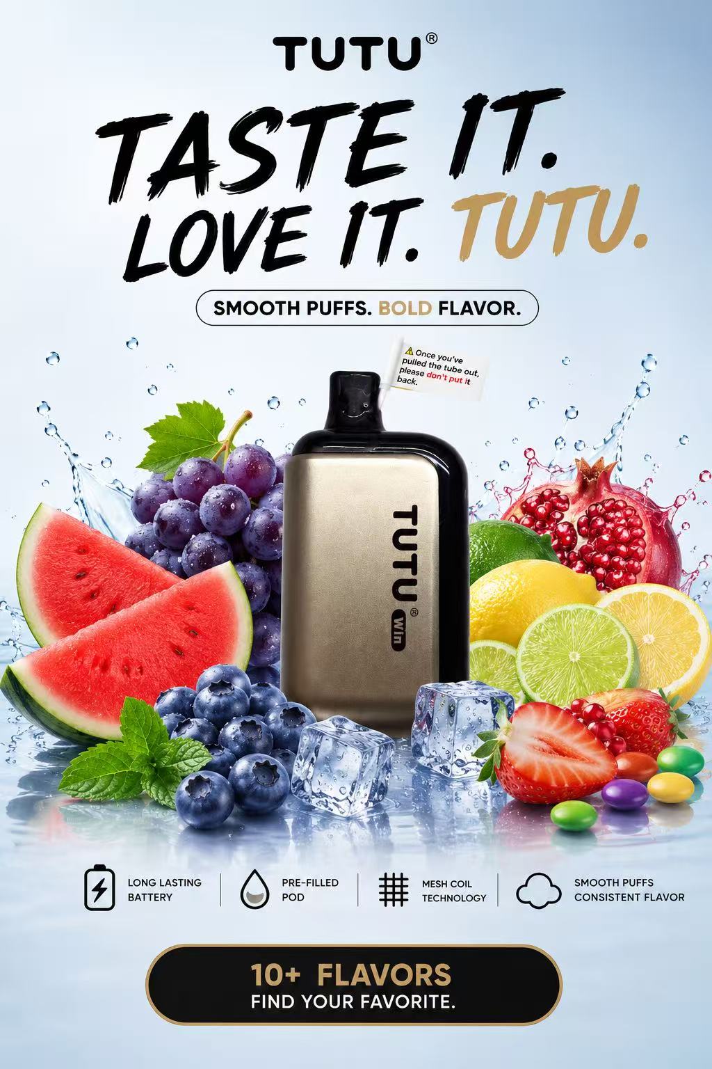 TUTU win 10000 Puffs Disposable Vape Newest brand 12 Flavors