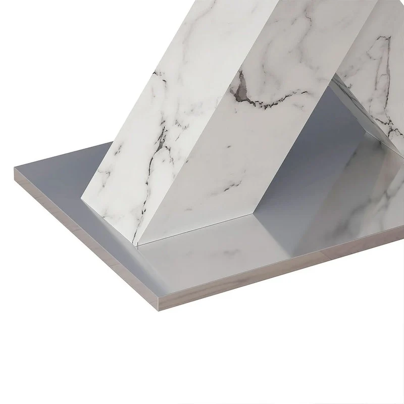 Modern 47.24-62.99 L Marble Square Dining Table