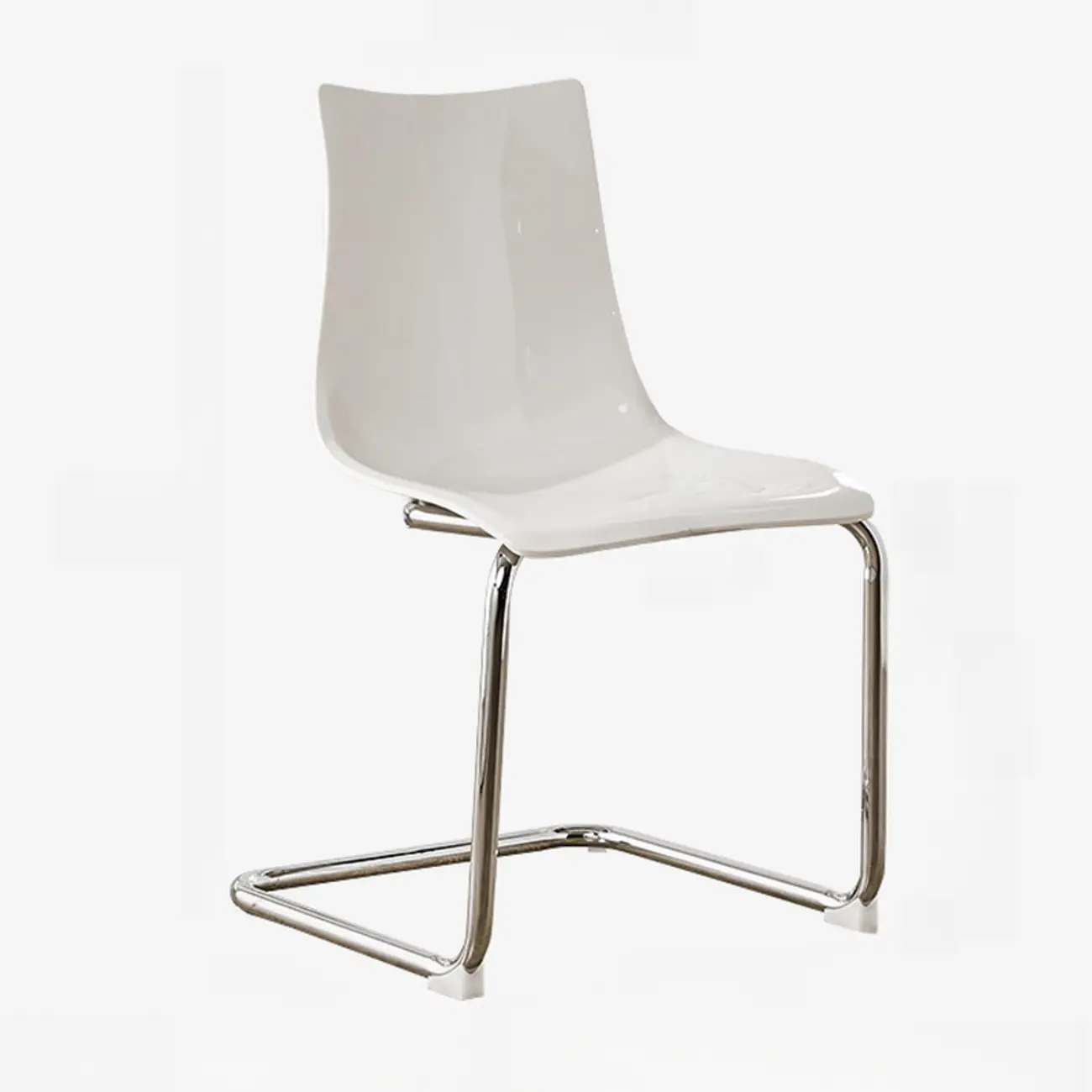 Modern Armless Plastic & Acrylic Dining Chair