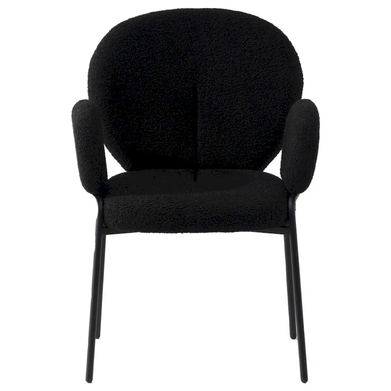 Soft-Cushioned Wrought Iron Dining Chair