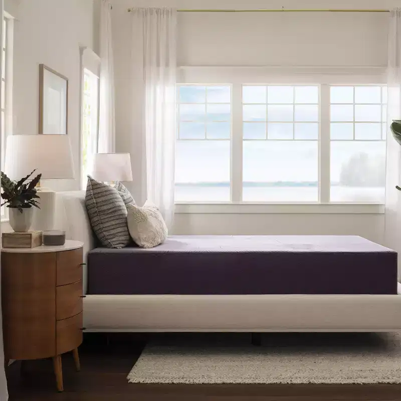 Purple RestorePlus Hybrid Mattress Firm with 3 GelFlex Grid and 3 Zone Coil System, Grey