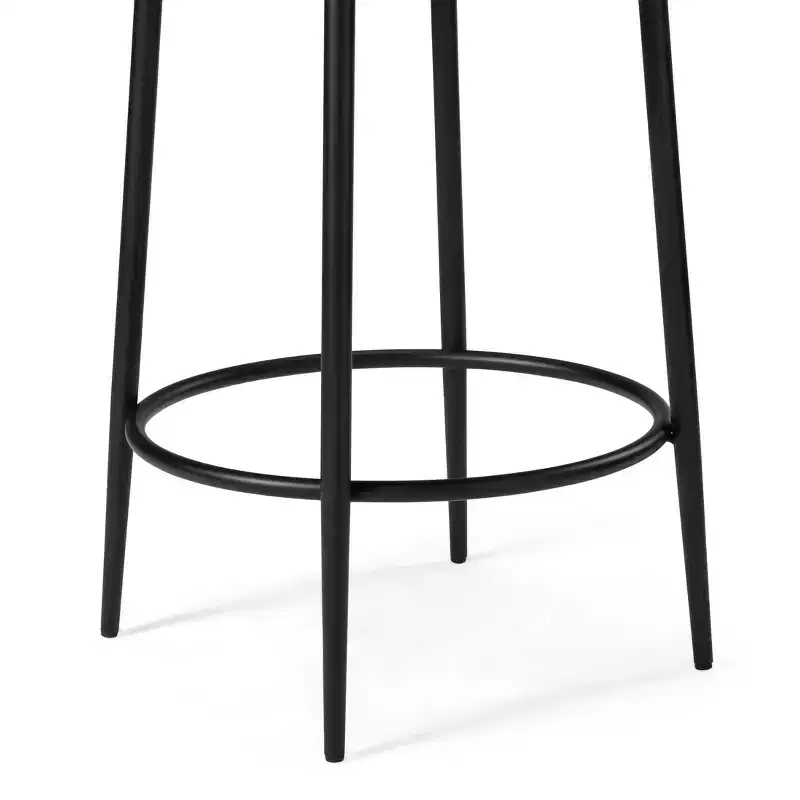 Maven Lane Stella Backless Metal Counter Stool with Fabric Upholstered Seat 26