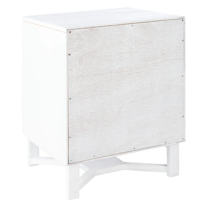Natural / Black / White Rattan 2-Drawer Nightstand