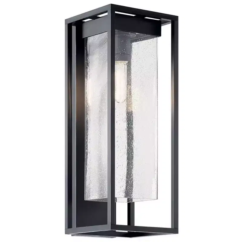 The Mercer 24 1 Light Outdoor Wall Light with Clear Seeded Glass in Olde Bronze