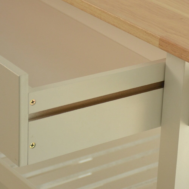 MDF Kitchen Cart with Two Lockable Wheels