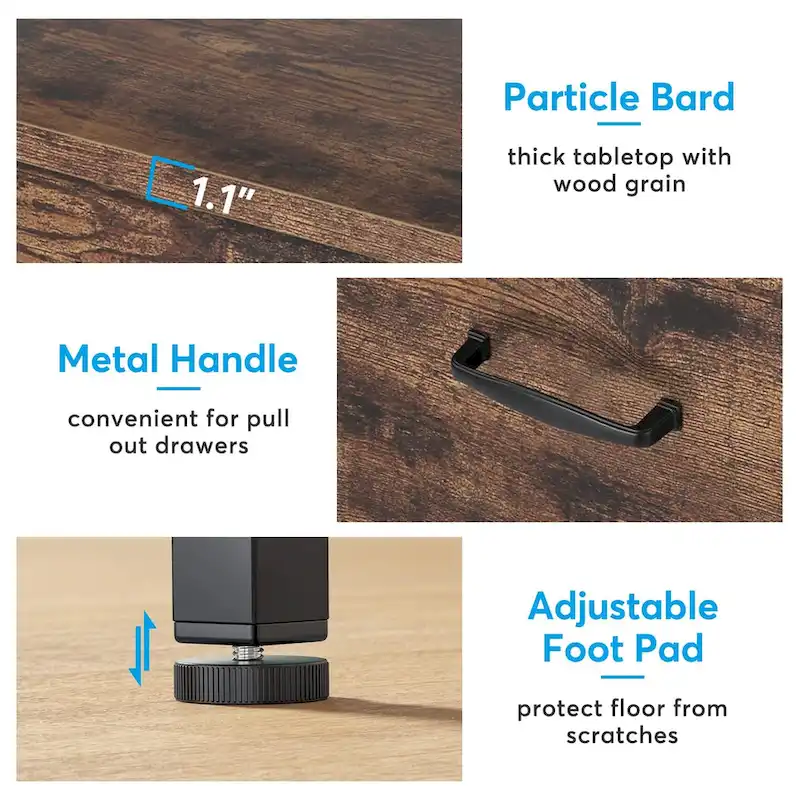 2 Drawer Lateral File Cabinet Printer Stand with Stroage