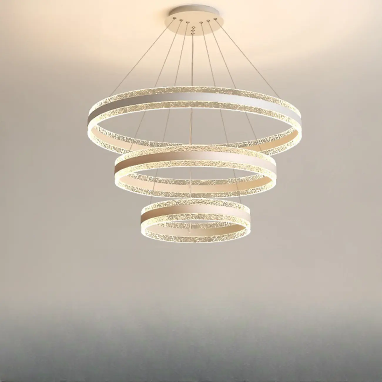 Modern LED Gold Circular Metal Chandelier