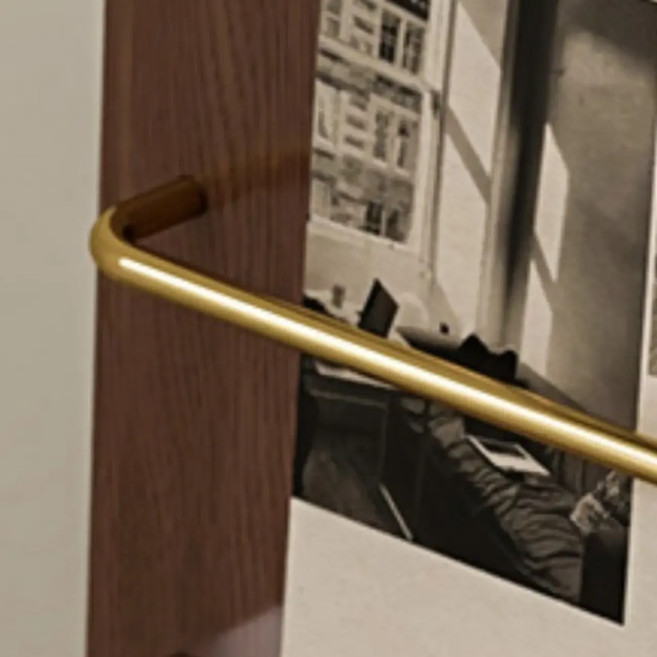 Unique Arched Closed Back Wood Wall Unit Bookcase