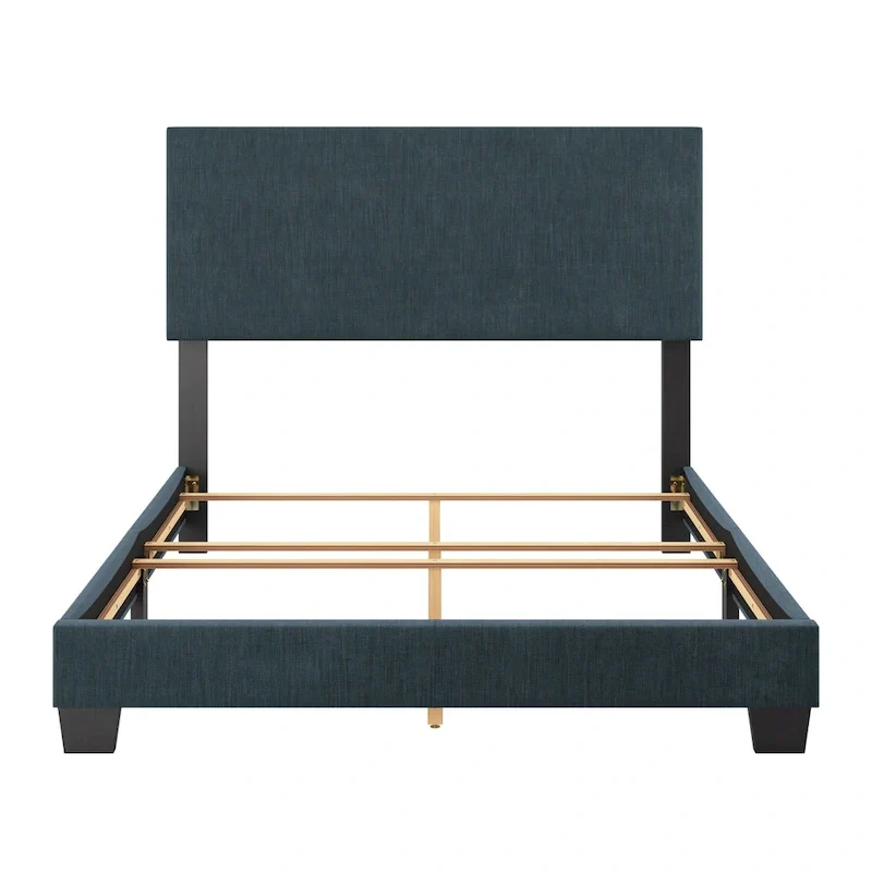 Full/Double Upholstered Bed Frame with Padded Headboard
