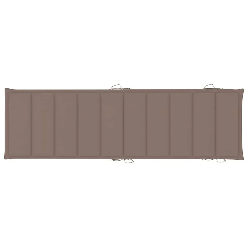 vidaXL Sun Loungers 2 pcs with Table and Cushions Solid Acacia Wood - 72.4 x 21.7 x 25.2