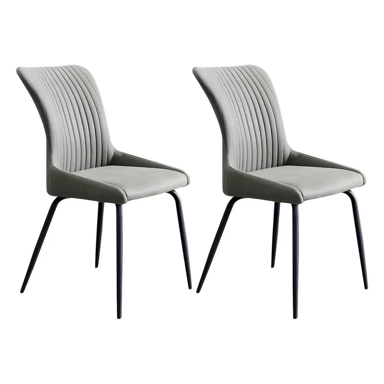 Industrial Dark Gray Armless Kitchen Dining Chairs