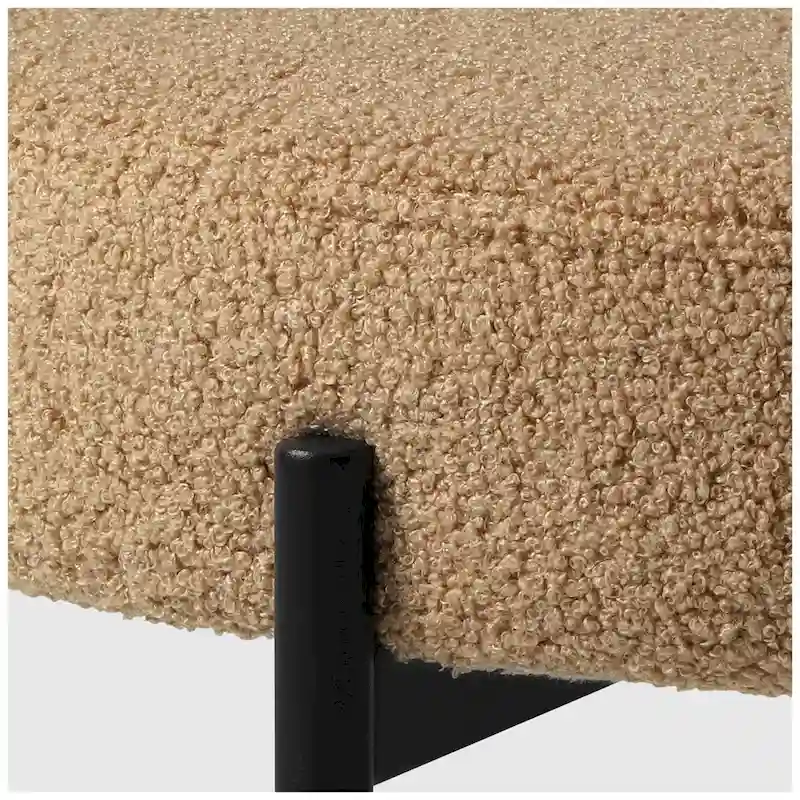 Bayville Mid-Century Curved Back Fabric Upholstered Metal Dining Chair (Set of 6)