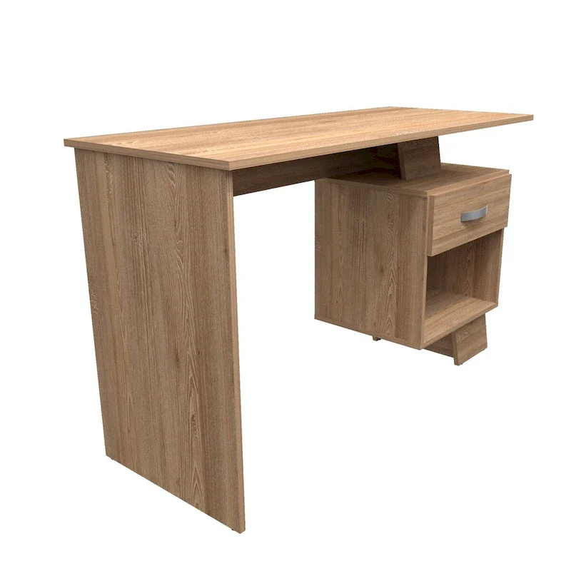Espresso Brown Asymmetrical Writing Desk - 47 Inch