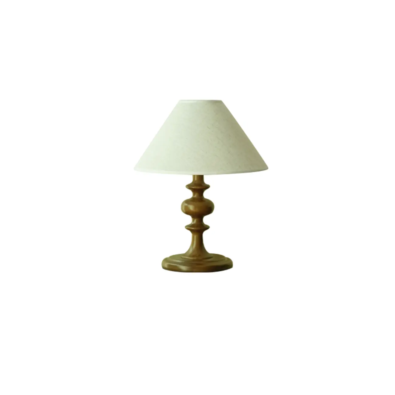 Modern Wooden Bedside Lamp with Fabric Shade for Home
