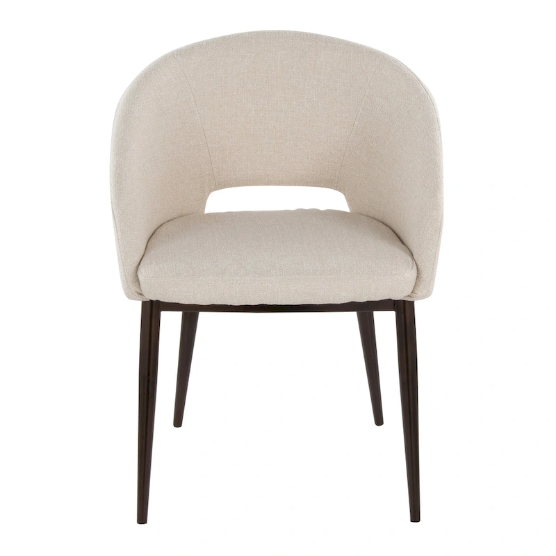 Carson Carrington Vika Upholstered Dining Chair with Copper Metal Legs