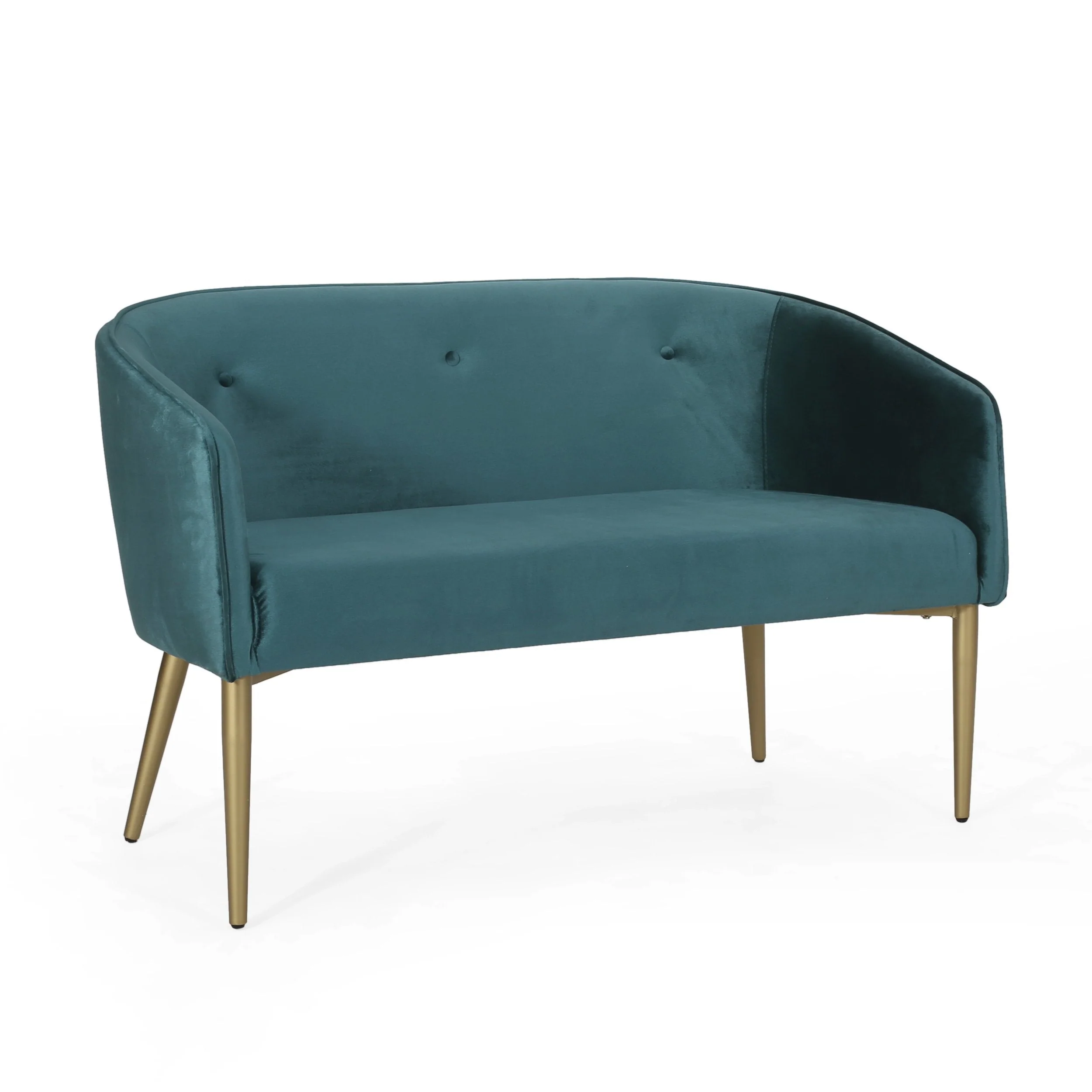 Modern Glam Tufted Velvet Loveseat - NH694413