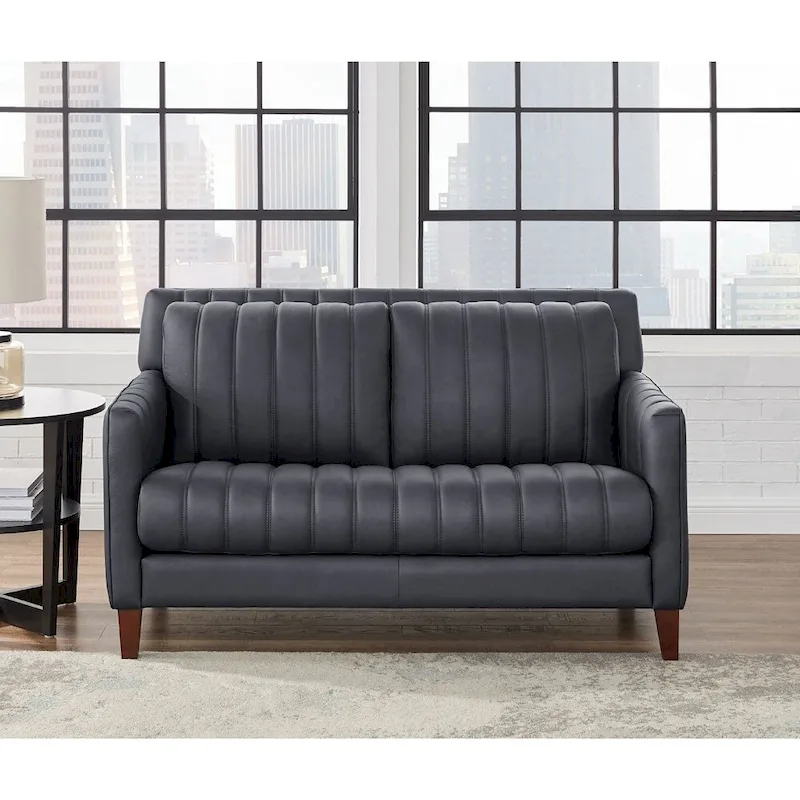 Hydeline Ennis Top Grain Leather Sofa Loveseat and Chair Set - Sofa, Loveseat, Chair