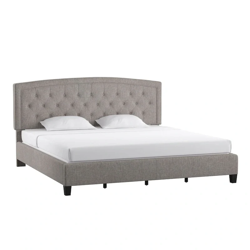 Fontana Adjustable Diamond-tufted Arched Back Bed by