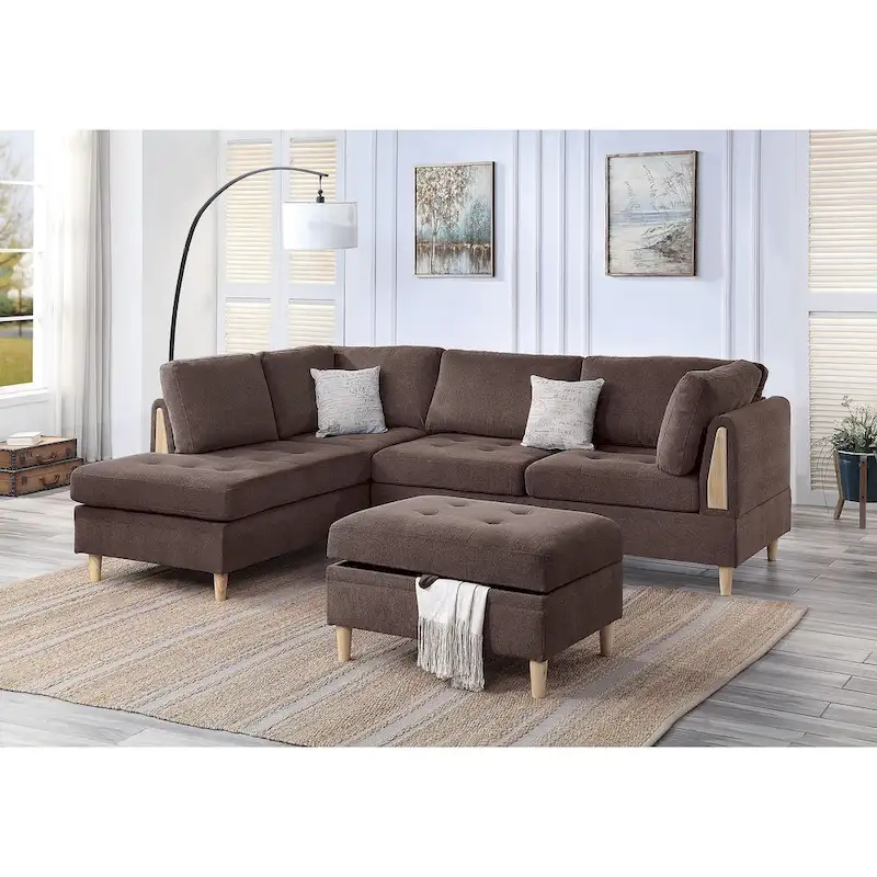 Poundex Furniture Chenille 3 piece Sectional