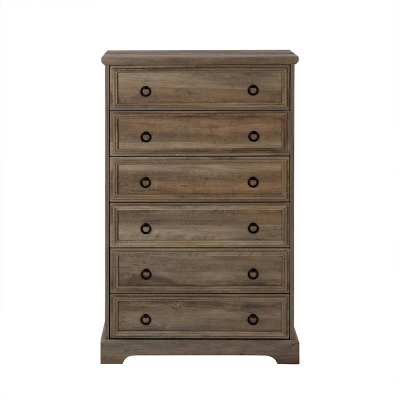 Modern 6 Drawer Cabinet Dresser Tall Chest of Drawers Closet