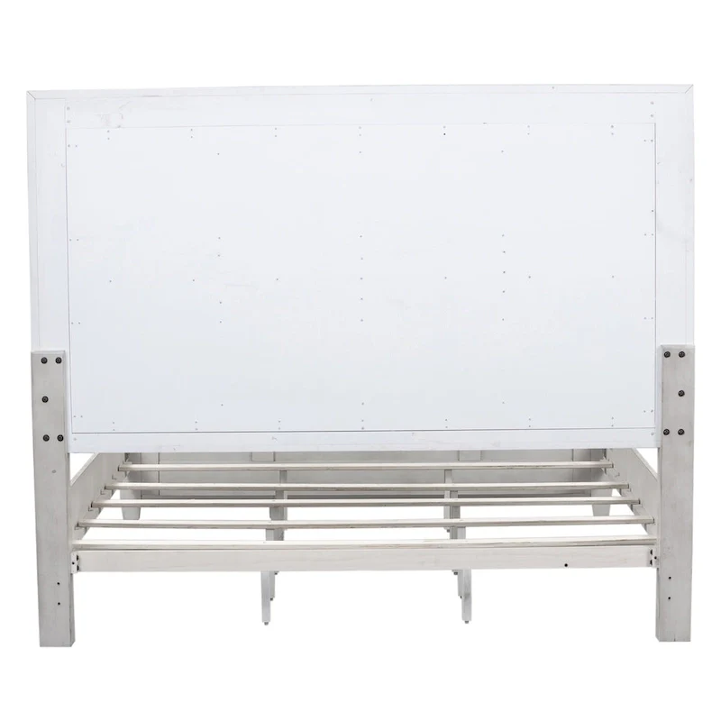 Heartland Antique White Tobacco King Opt Panel Bed