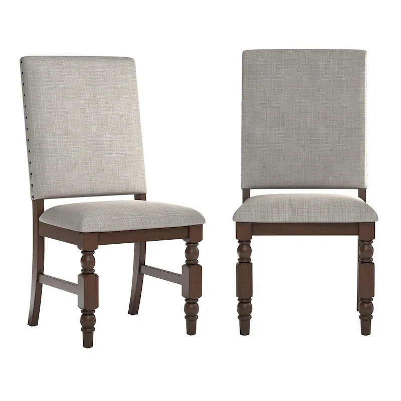 Lubeck Nailhead Upholstered Dining Chairs (Set of 2)